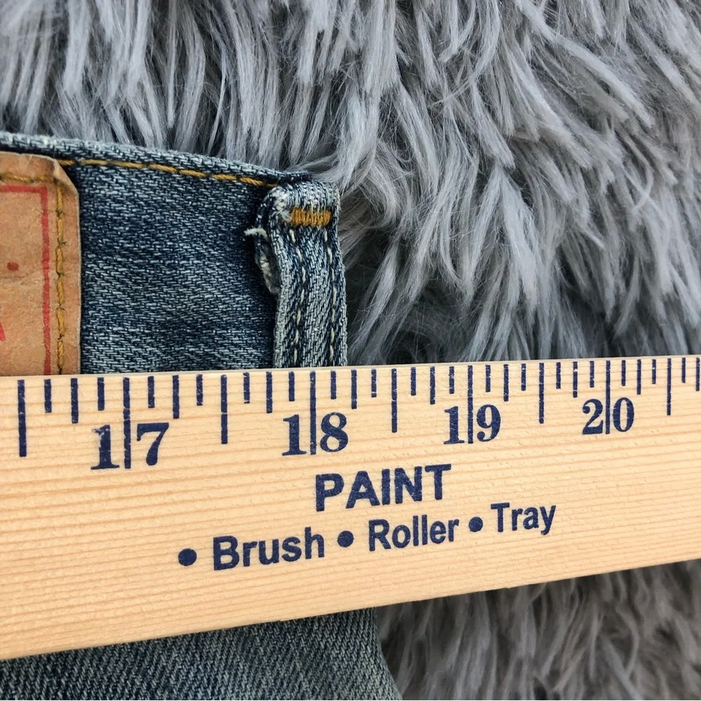 Levi’s Jeans 505 Mens Size 36 Lighter Wash Whiskered Denim Bootcut Jeans